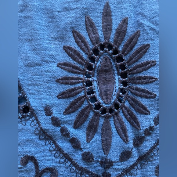 Sea New York Blue Embroidered Blue Blouse size 2 - Picture 6 of 8